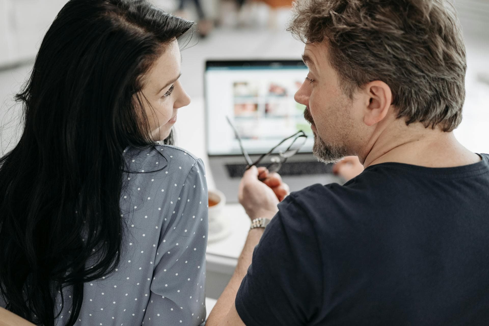 A couple talking about finding a surrogate